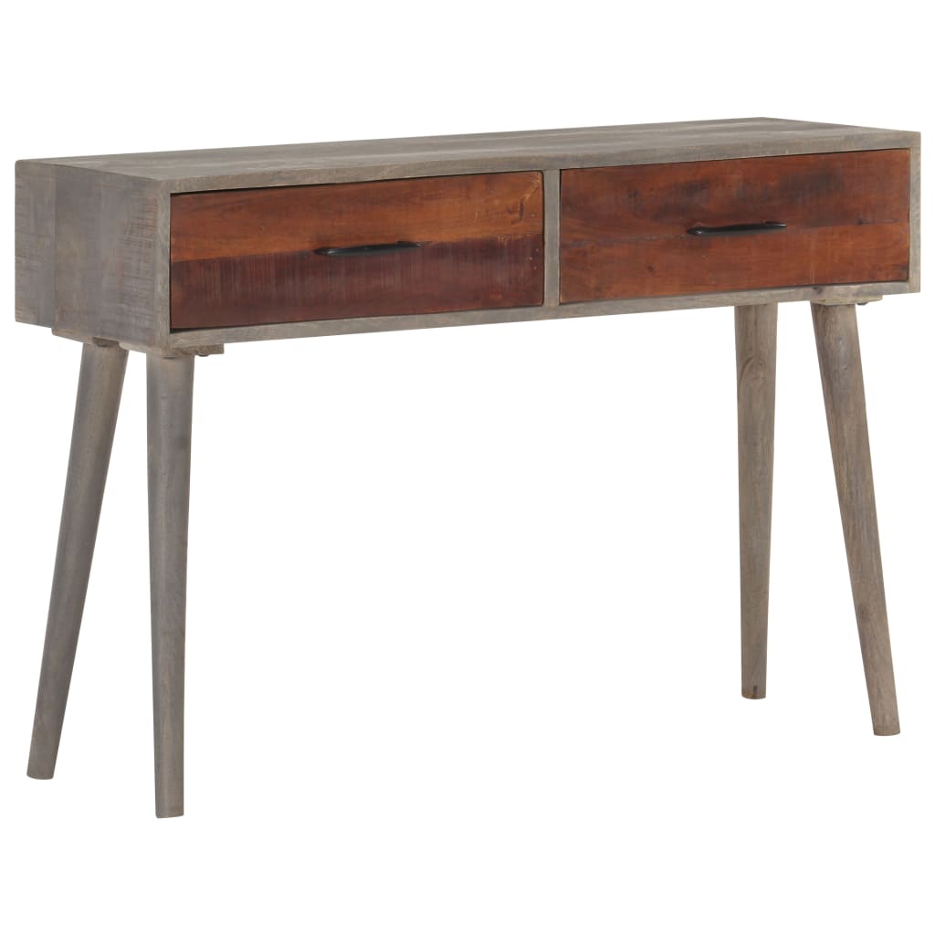 Table console Gris 110x35x75 cm Bois de manguier massif brut - XIOS