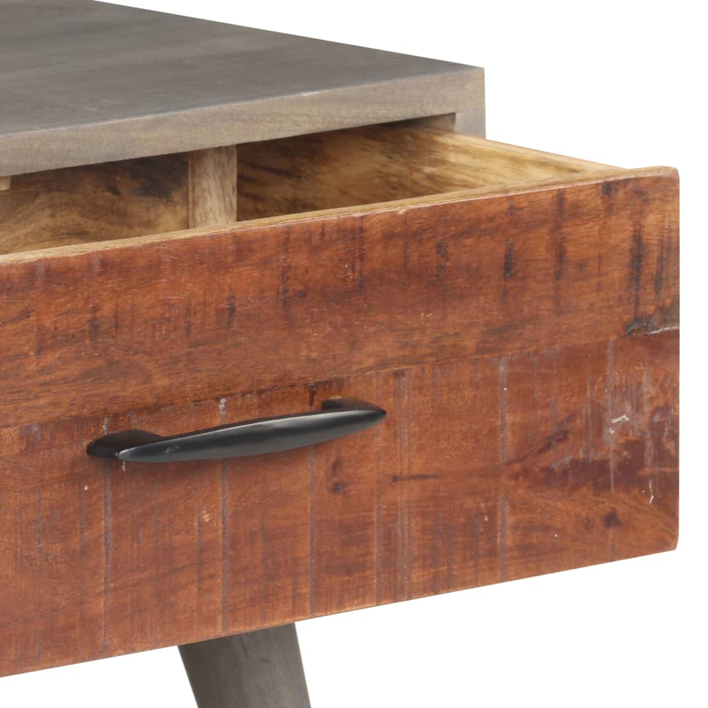 Table basse Gris 100x60x40 cm Bois massif de manguier brut - XIOS