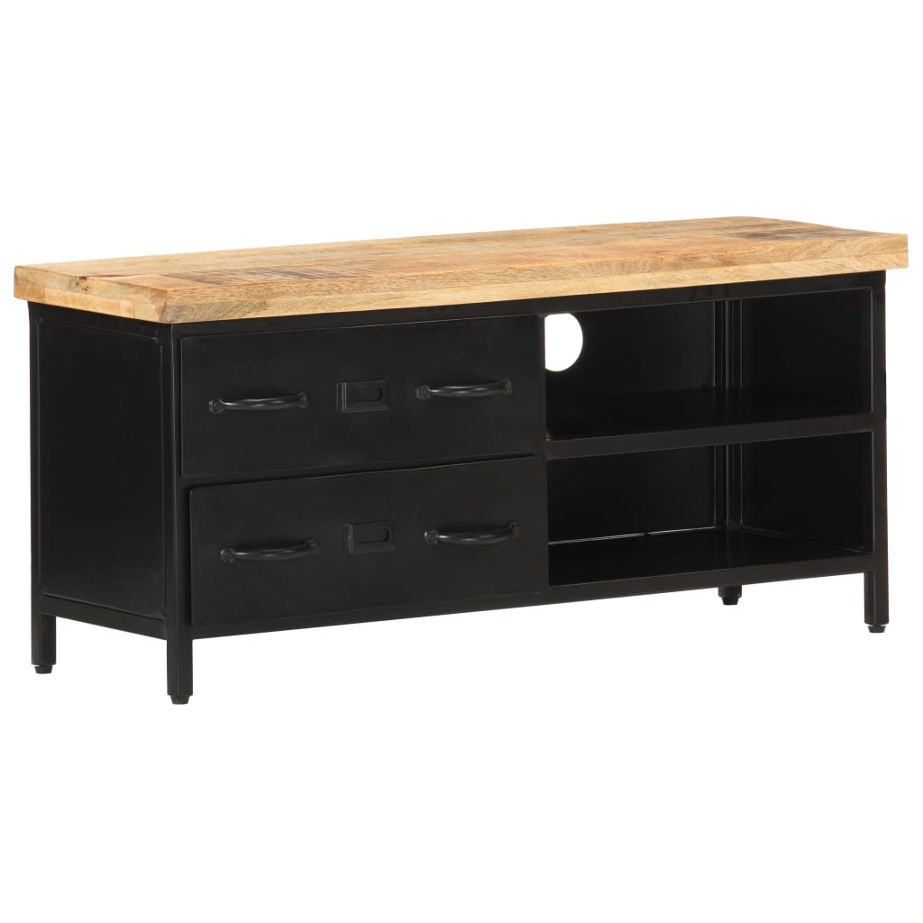 Meuble TV 90x30x41 cm Bois de manguier brut - XIOS