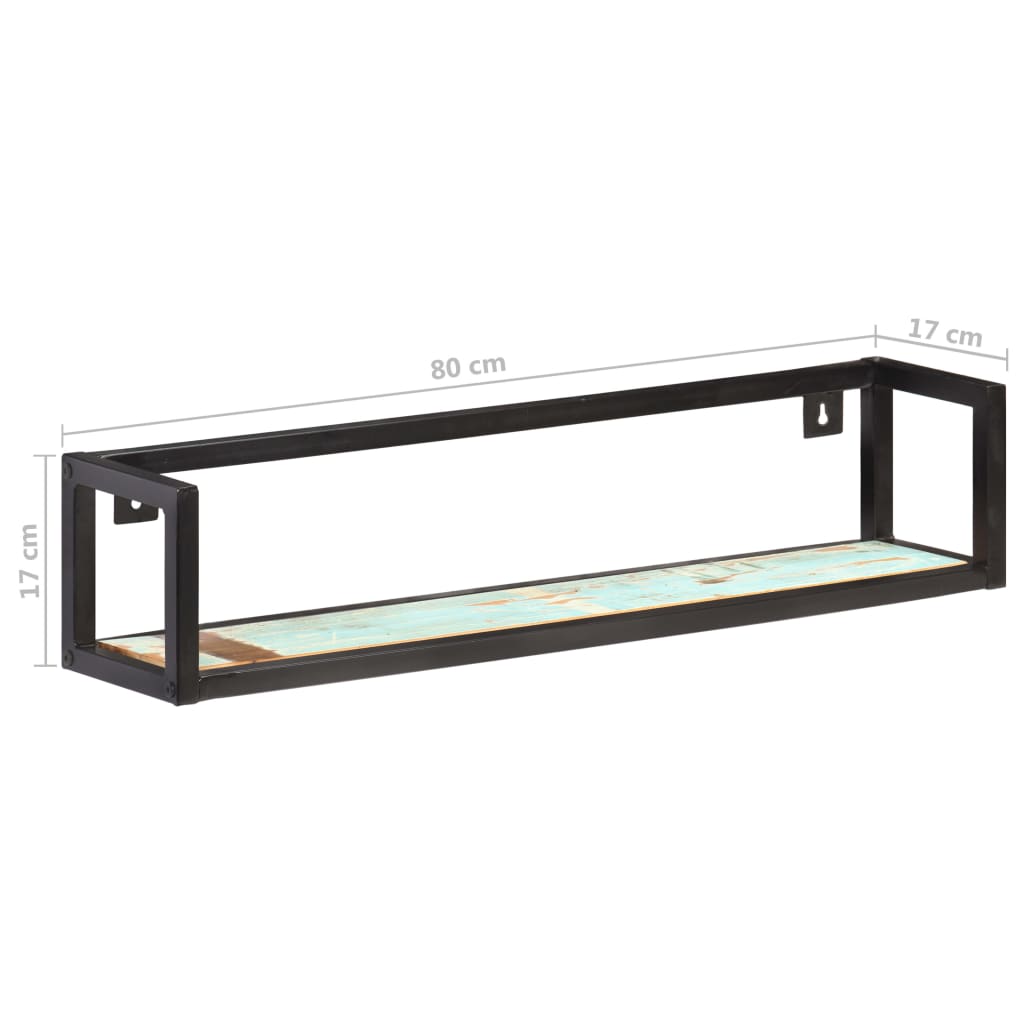 Étagères murales 2 pcs 80 cm Bois de récupération massif - XIOS