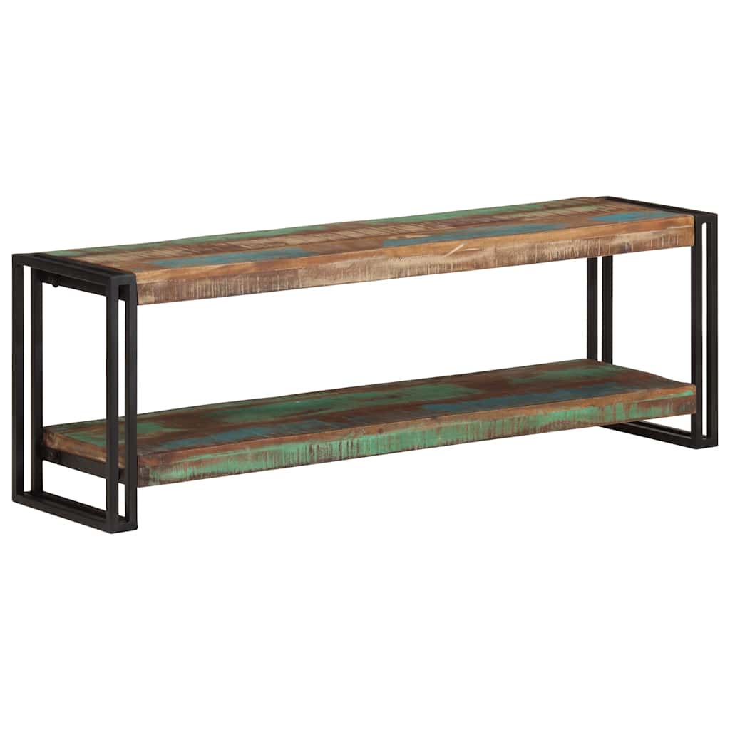 Meuble TV 120x30x40 cm Bois de récupération massif - XIOS