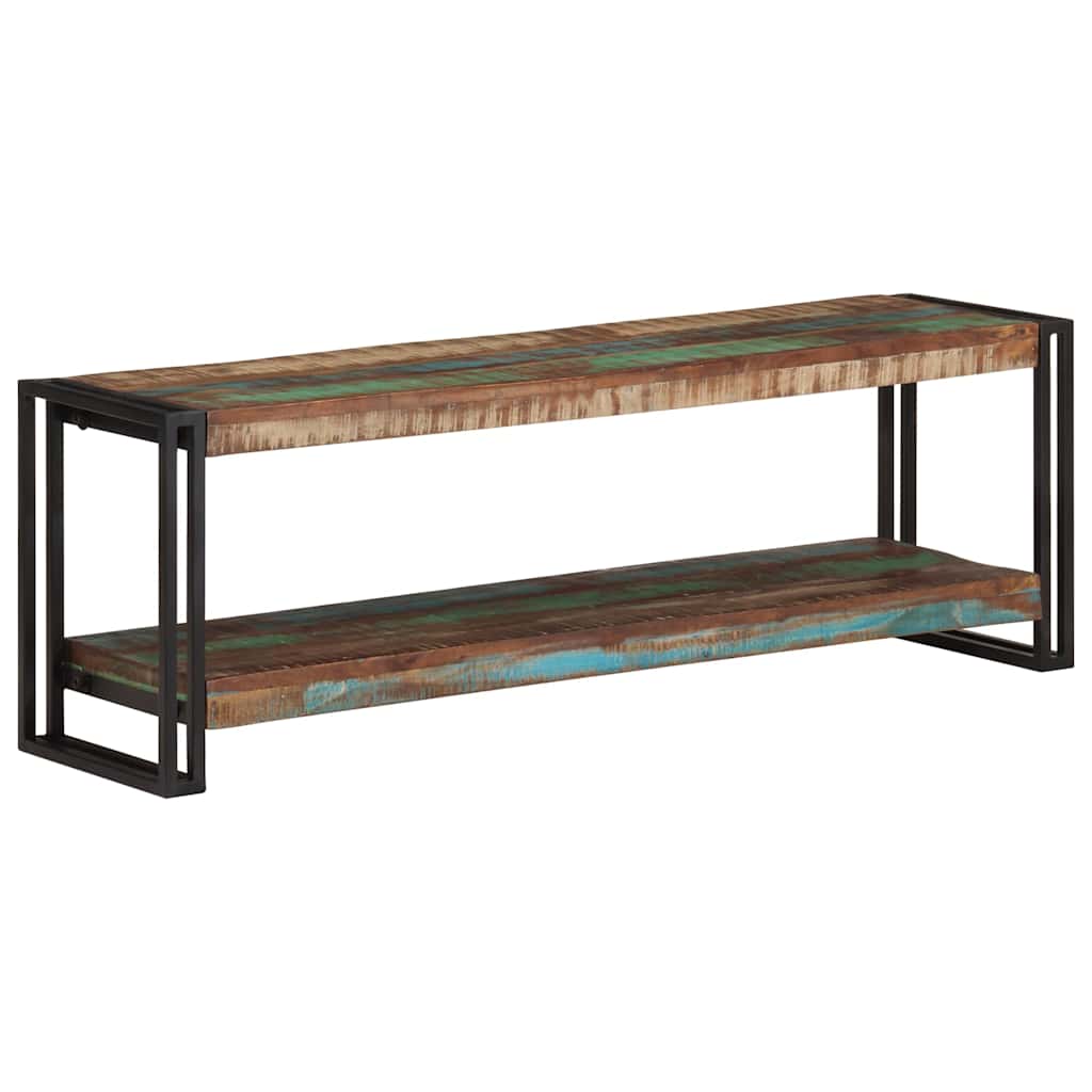 Meuble TV 120x30x40 cm Bois de récupération massif - XIOS