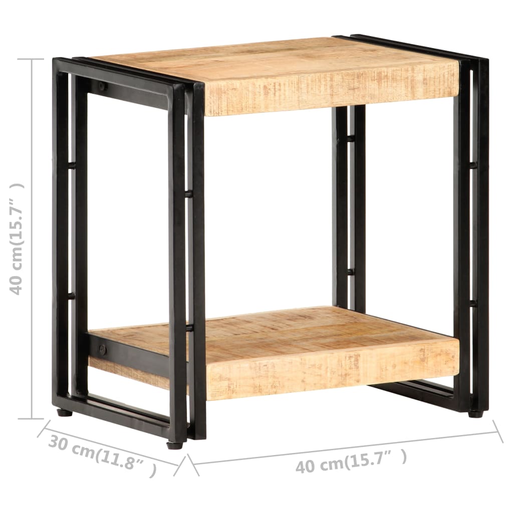 Table d'appoint 40x30x40 cm Bois de manguier brut - XIOS