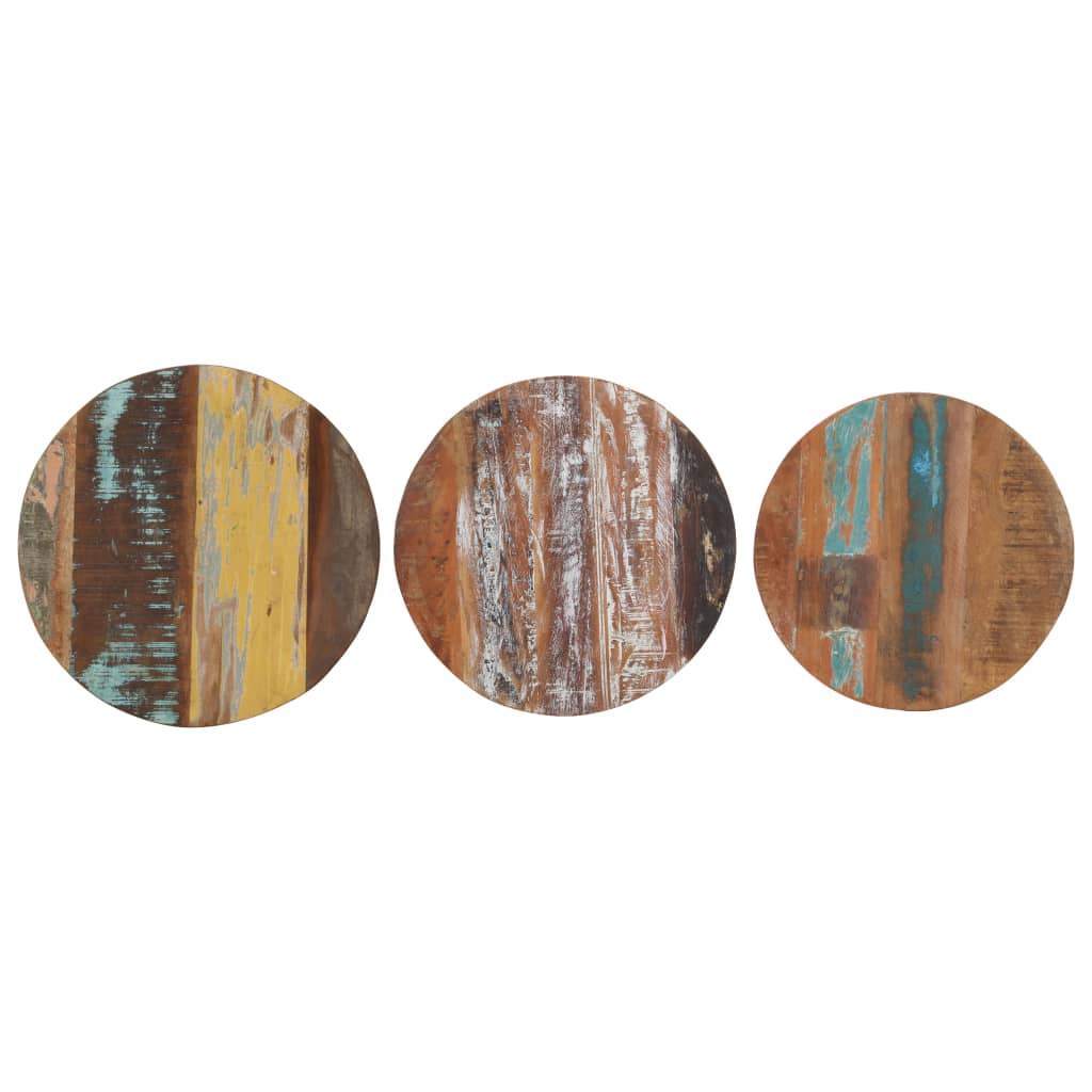 Tables d'appoint 3 pcs Bois de récupération massif - XIOS