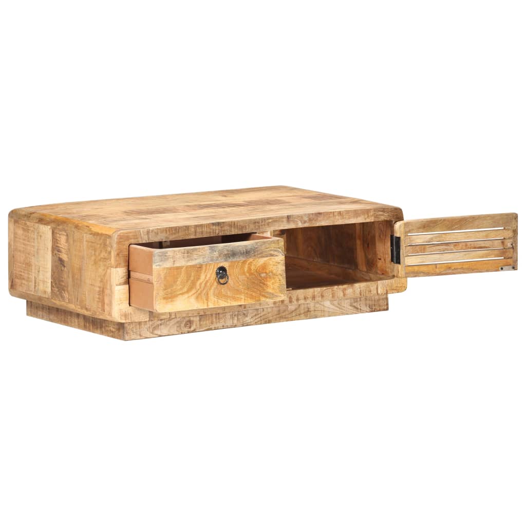 Table basse 90x60x29 cm Bois de manguier brut - XIOS