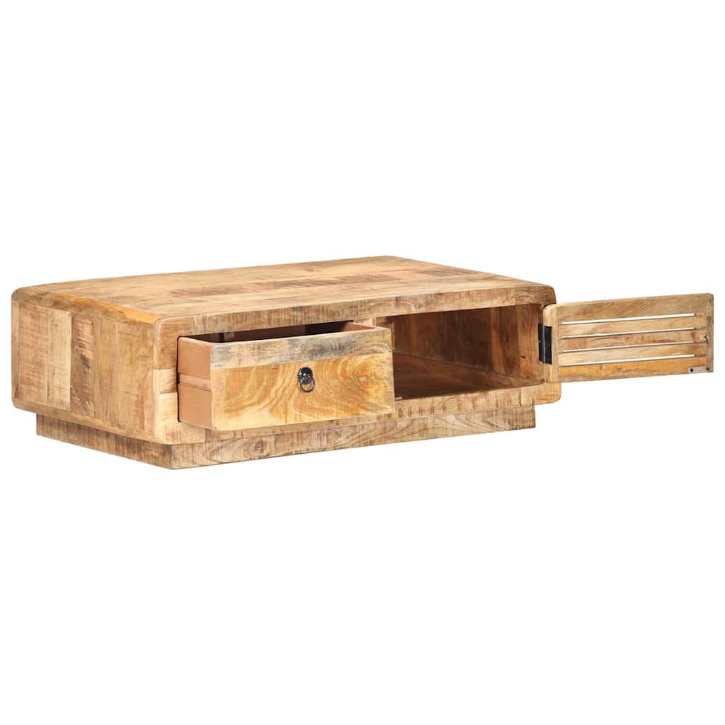Table basse 90x60x29 cm Bois de manguier brut