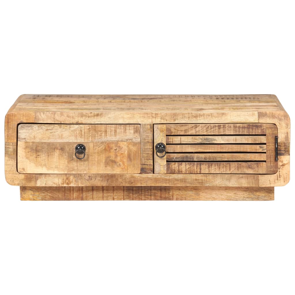 Table basse 90x60x29 cm Bois de manguier brut - XIOS