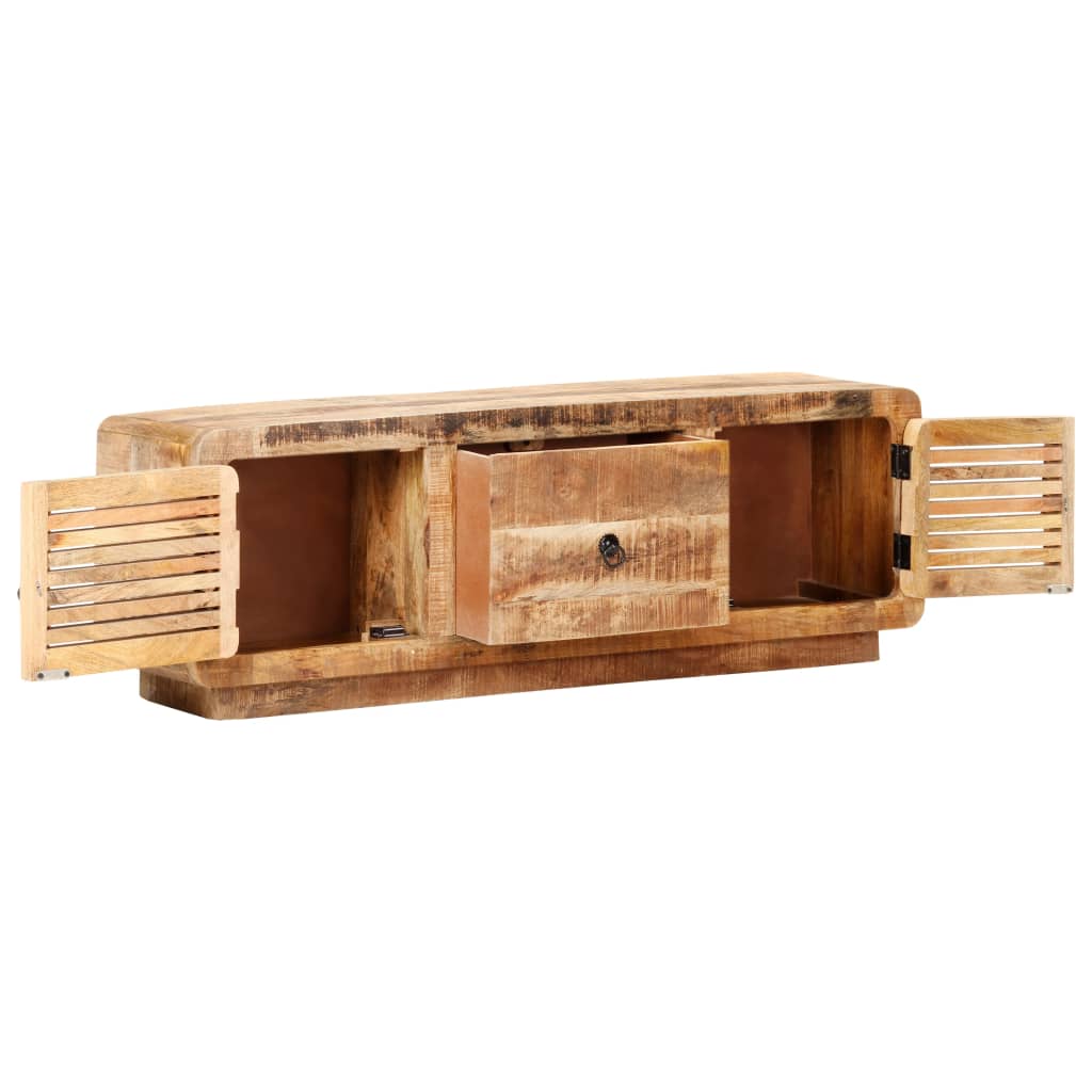 Meuble TV 120x30x40 cm Bois de manguier brut - XIOS