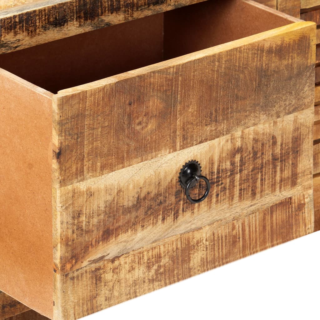 Meuble TV 120x30x40 cm Bois de manguier brut - XIOS