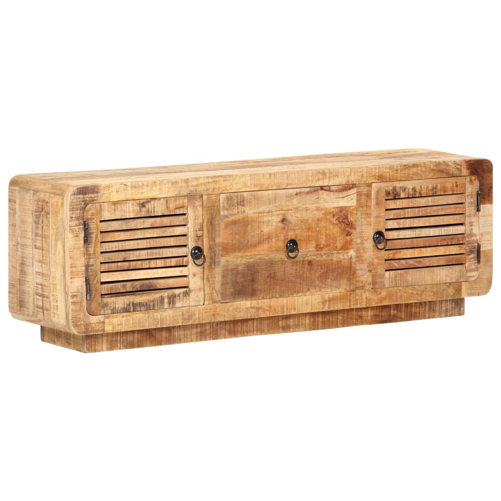 Meuble TV 120x30x40 cm Bois de manguier brut - XIOS