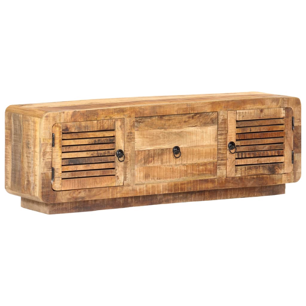 Meuble TV 120x30x40 cm Bois de manguier brut - XIOS