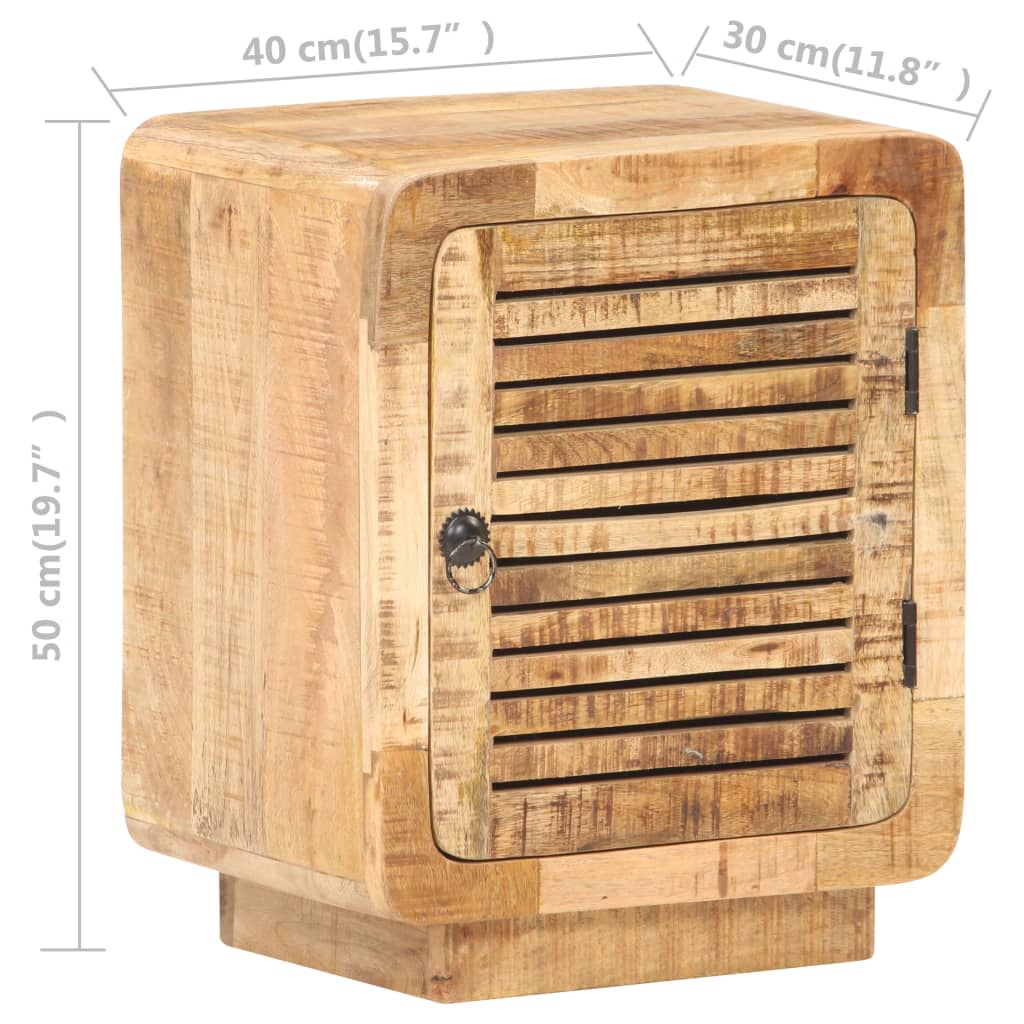 Table de chevet 40x30x50 cm Bois de manguier brut - XIOS