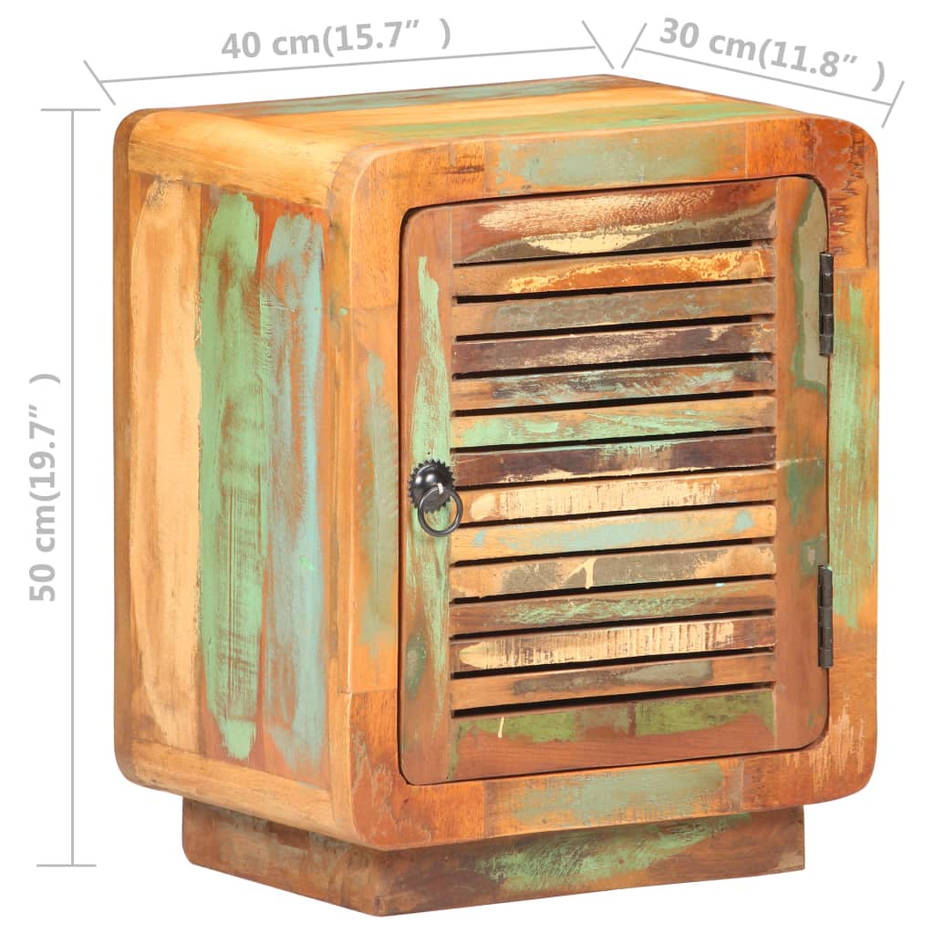 Table de chevet 40 x 30 x 50 cm Bois de récupération massif - XIOS