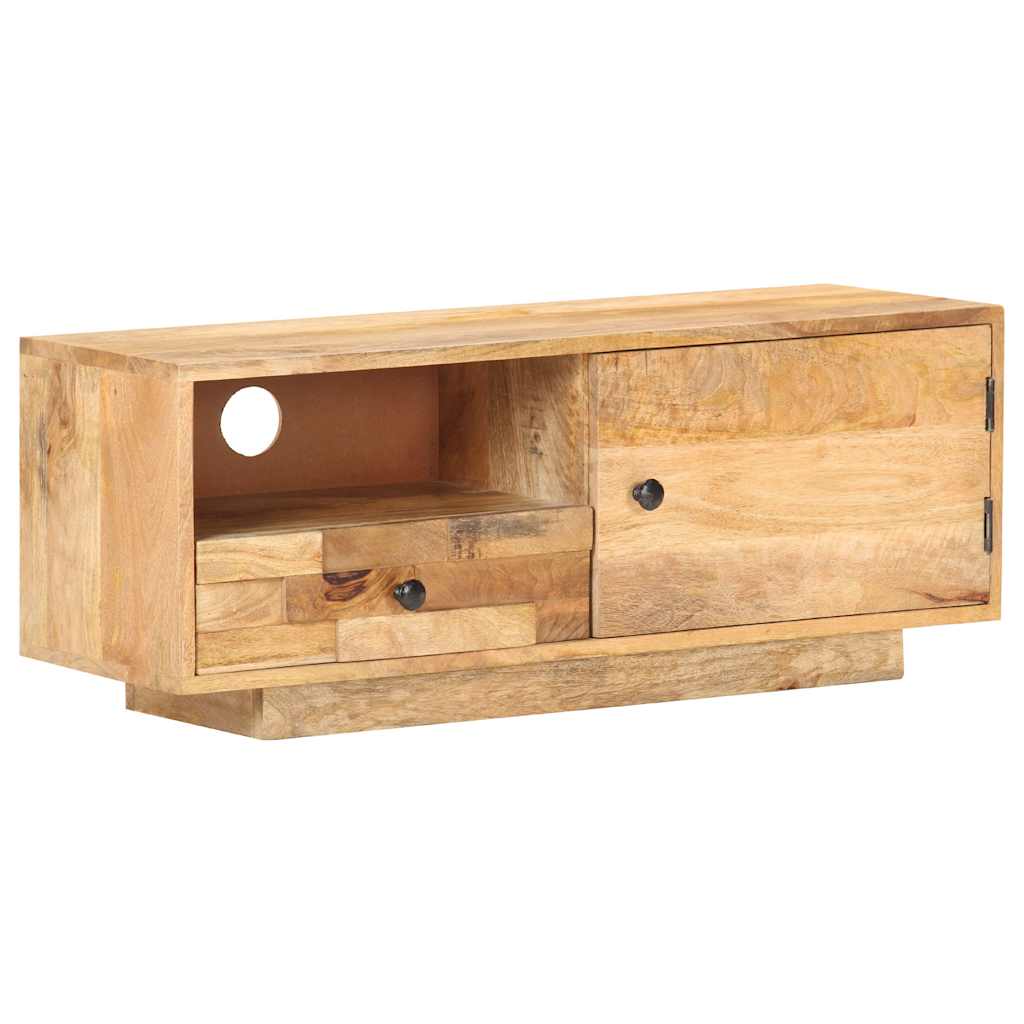 Meuble TV 90x30x35 cm Bois massif de manguier - XIOS