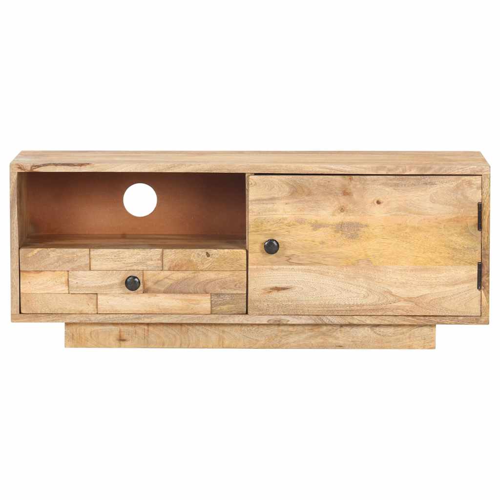 Meuble TV 90x30x35 cm Bois massif de manguier - XIOS