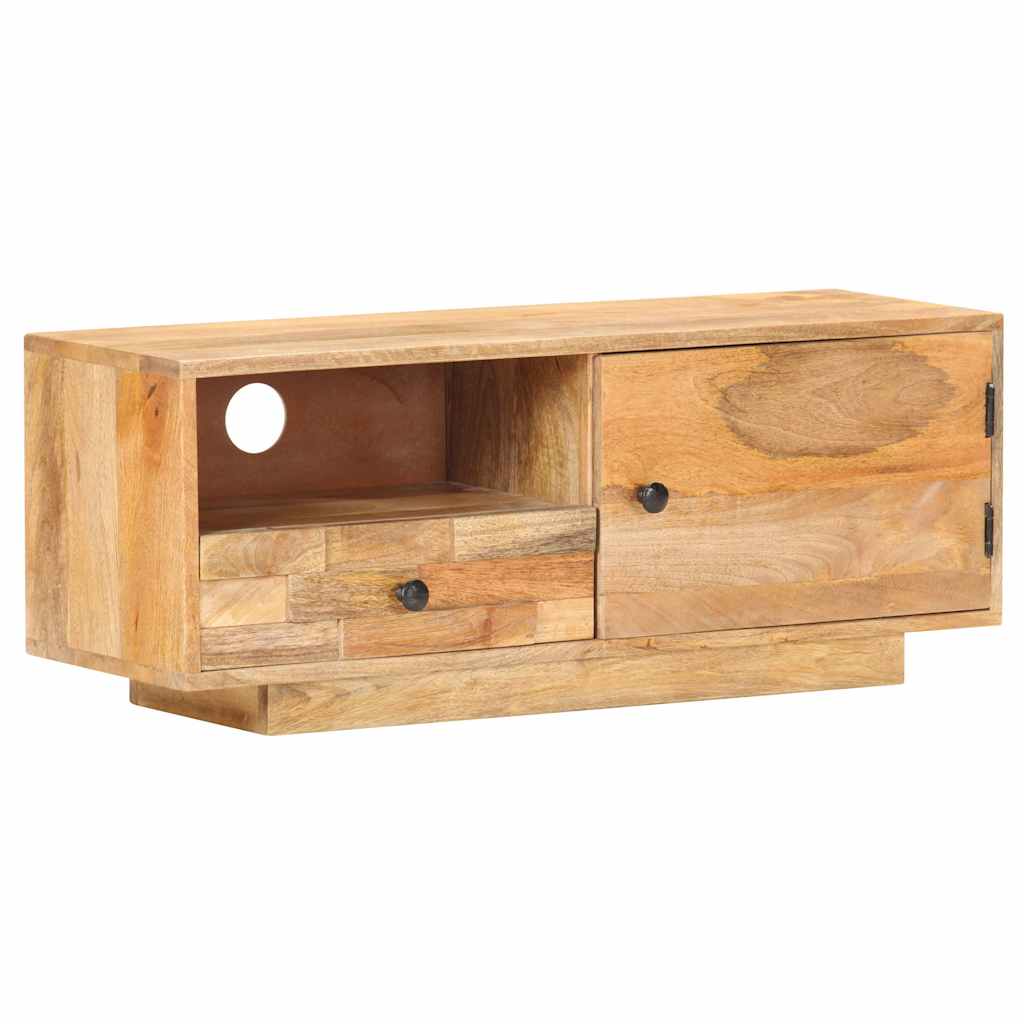 Meuble TV 90x30x35 cm Bois massif de manguier - XIOS