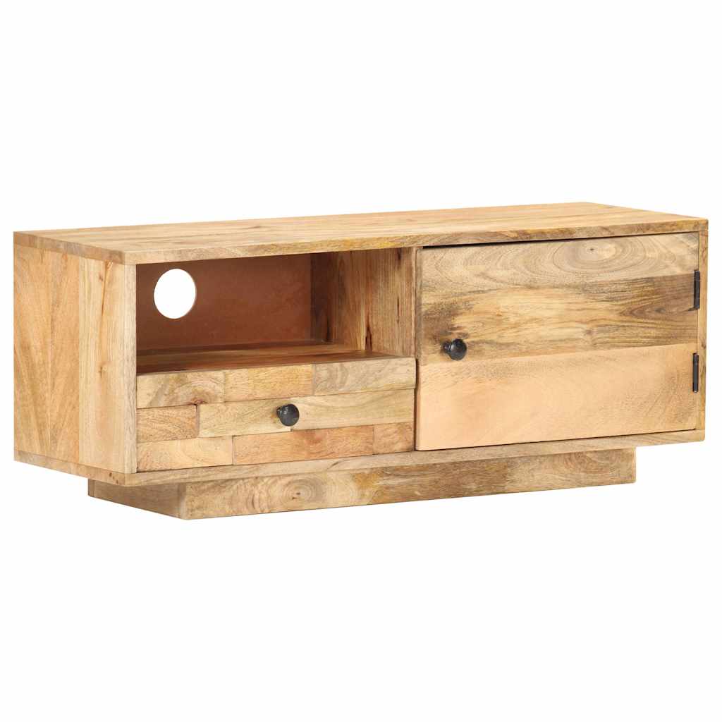 Meuble TV 90x30x35 cm Bois massif de manguier - XIOS