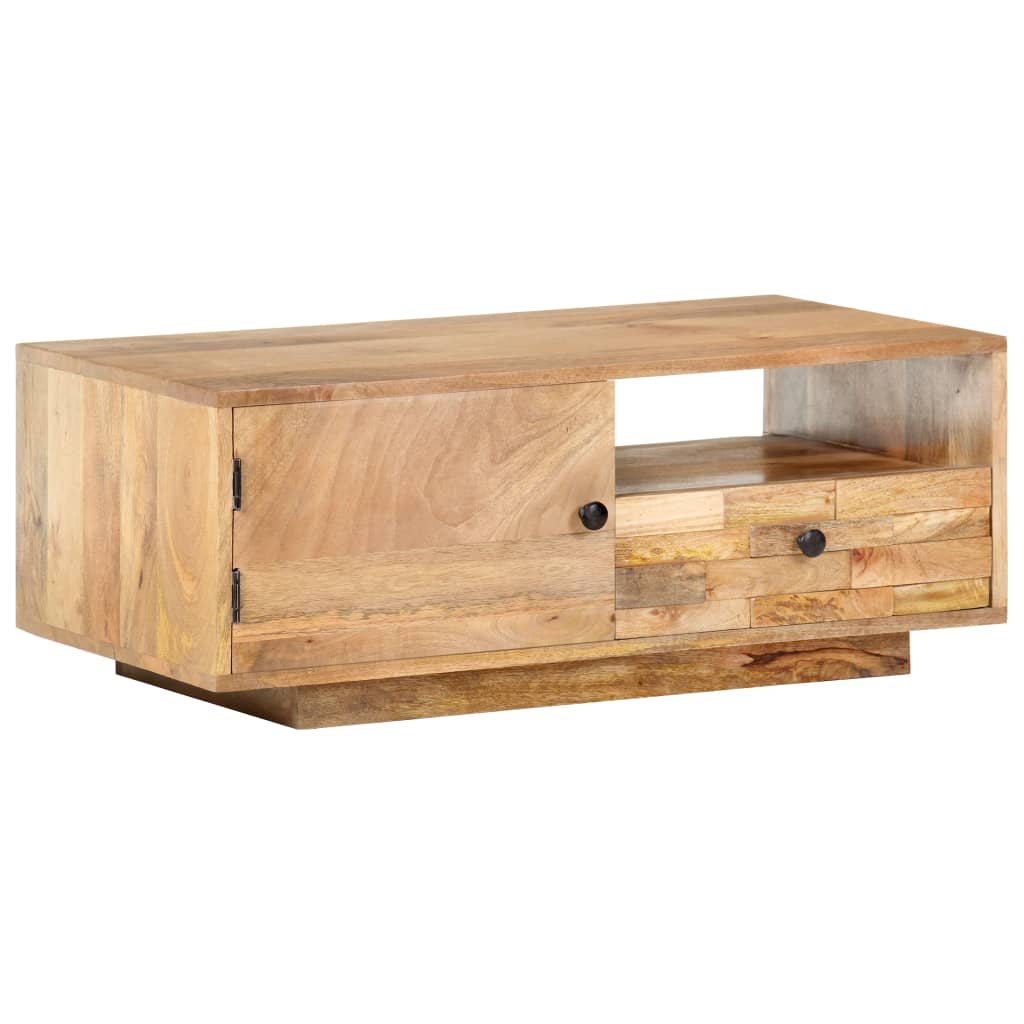 Table basse 90x50x35 cm Bois solide de manguier - XIOS