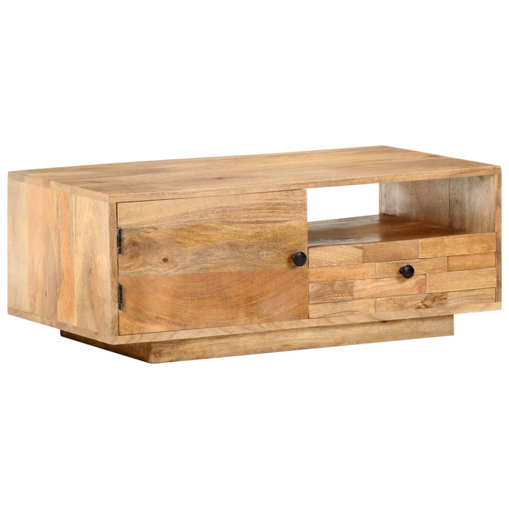 Table basse 90x50x35 cm Bois solide de manguier - XIOS