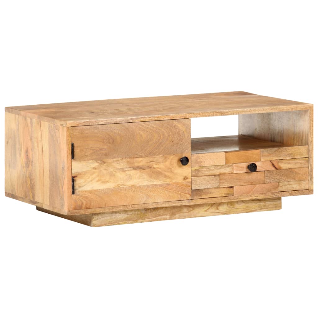 Table basse 90x50x35 cm Bois solide de manguier - XIOS