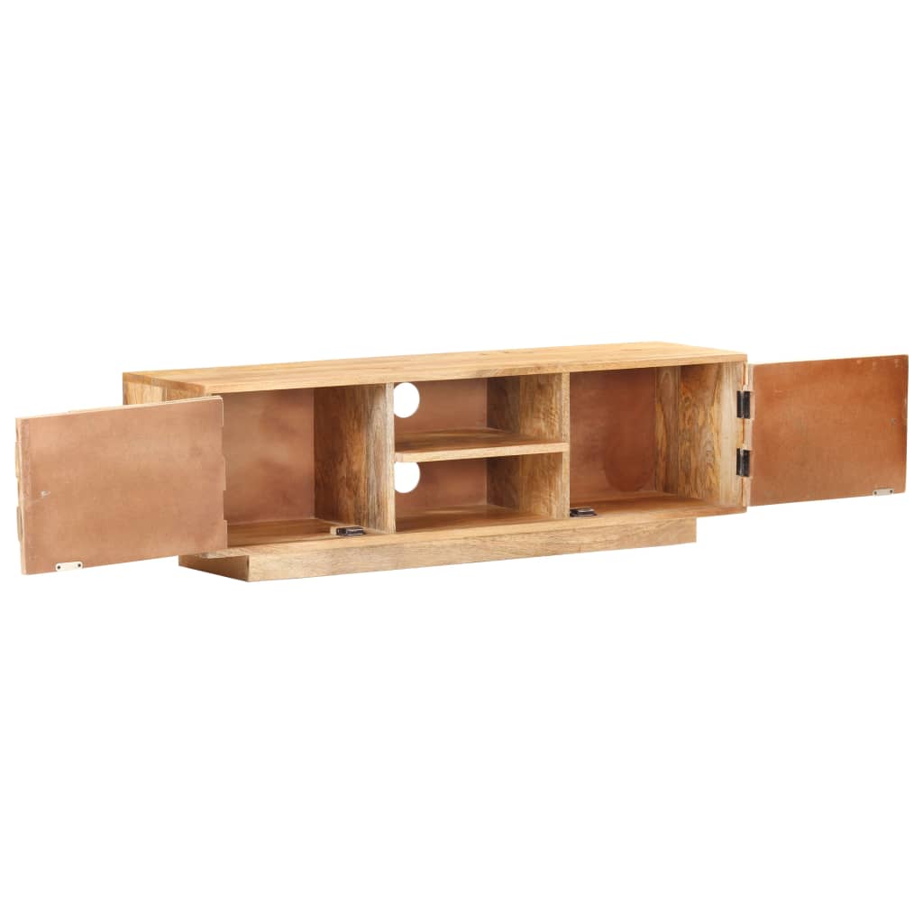 Meuble TV 116x30x35 cm Bois de manguier solide - XIOS