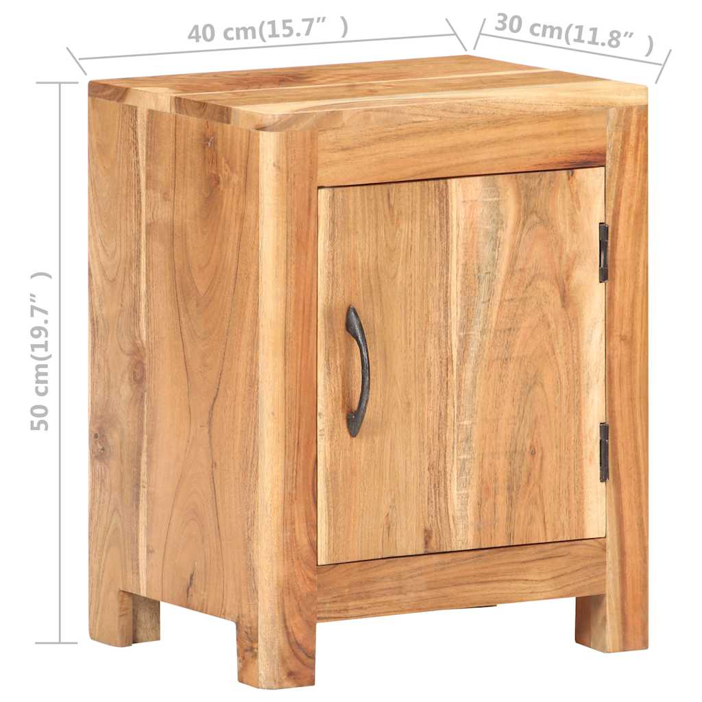 Table de chevet 40x30x50 cm Bois d'acacia massif - XIOS