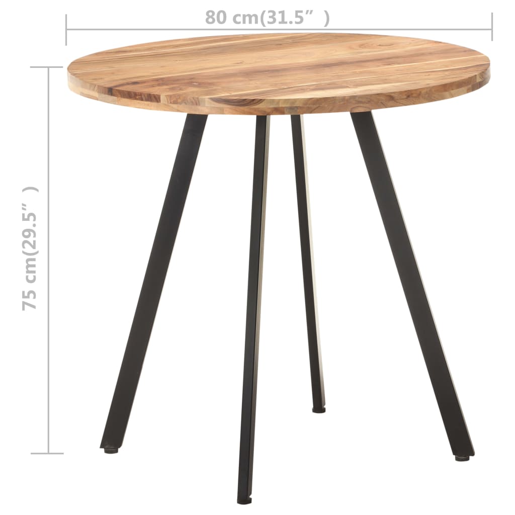 Table de salle à manger 80 cm Bois d'acacia solide - XIOS