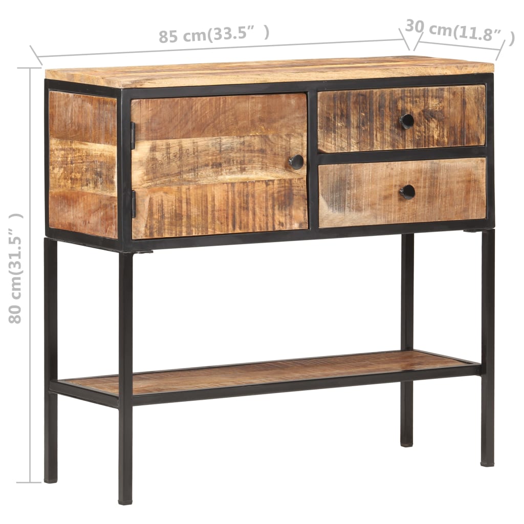 Buffet 85x30x80 cm Bois de manguier brut - XIOS