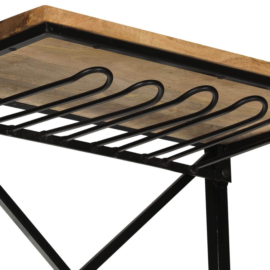 Cave à vin tracteur Jaune 49x31x172 cm Bois de manguier solide - XIOS