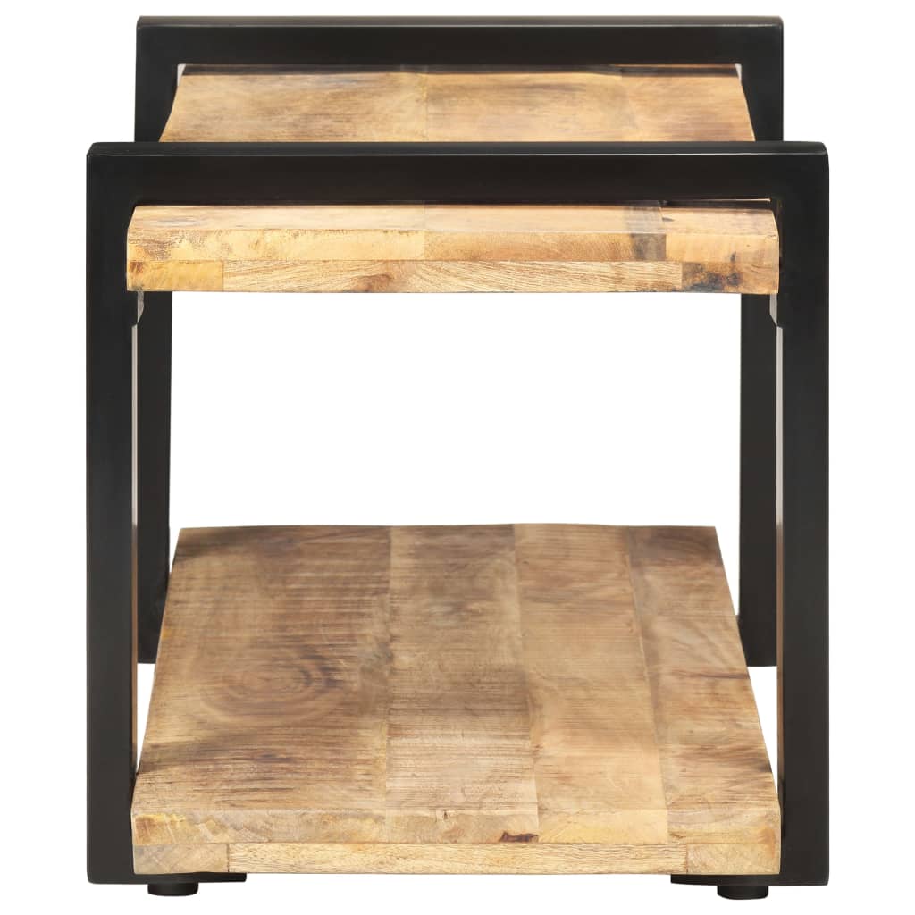 Meuble TV 90x40x40 cm Bois de manguier brut - XIOS