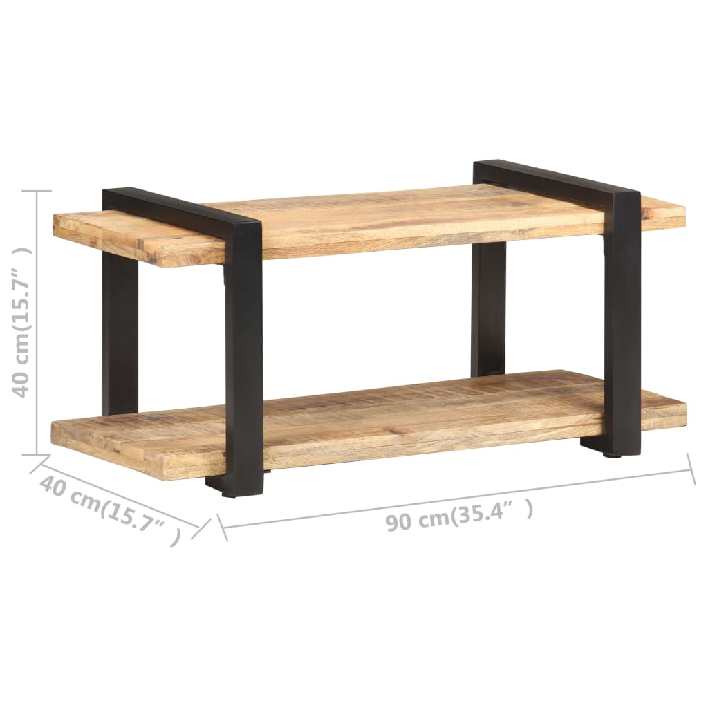 Meuble TV 90x40x40 cm Bois de manguier brut - XIOS