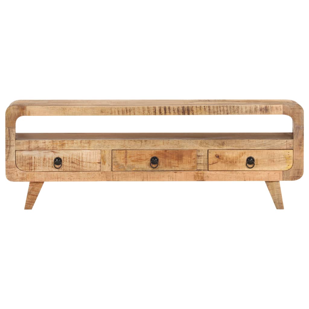 Meuble TV 117x30x41 cm Bois de manguier massif brut - XIOS