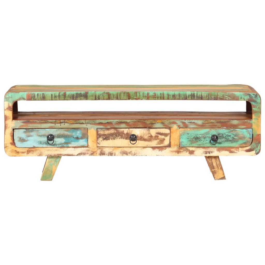 Meuble TV 117x30x41 cm Bois de récupération massif - XIOS