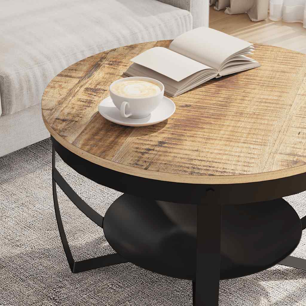 Table basse Ø68x43 cm Bois de manguier brut - XIOS