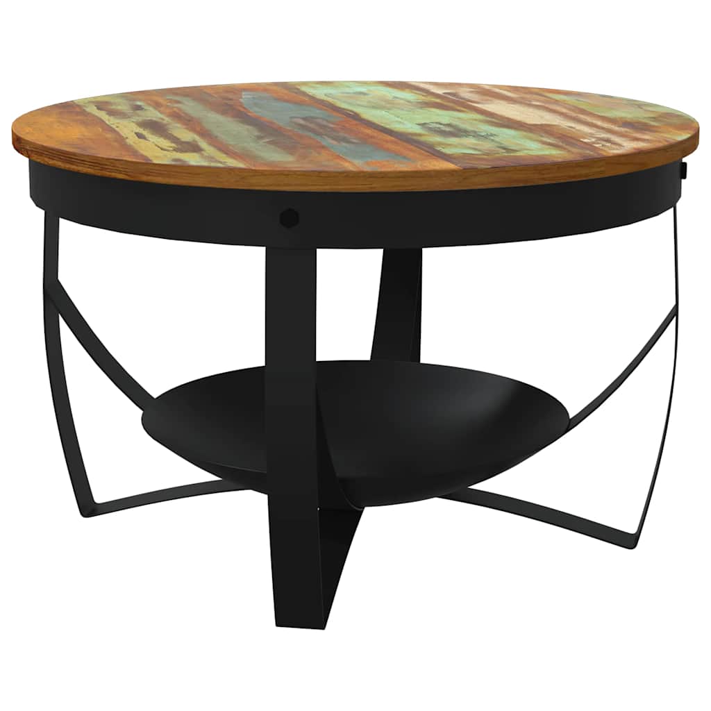 Table basse Ø68x43 cm Bois de récupération massif - XIOS