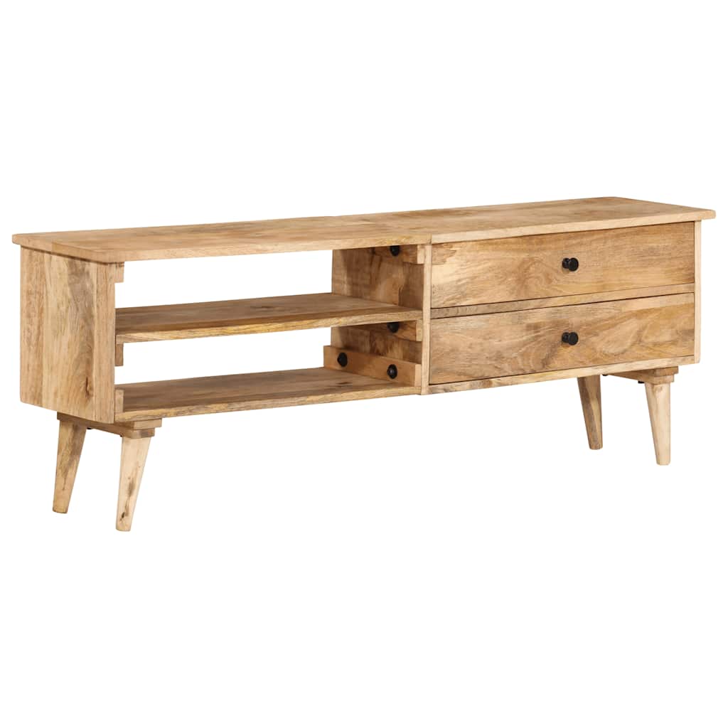 Meuble TV 140x30x50 cm Bois de manguier massif - XIOS