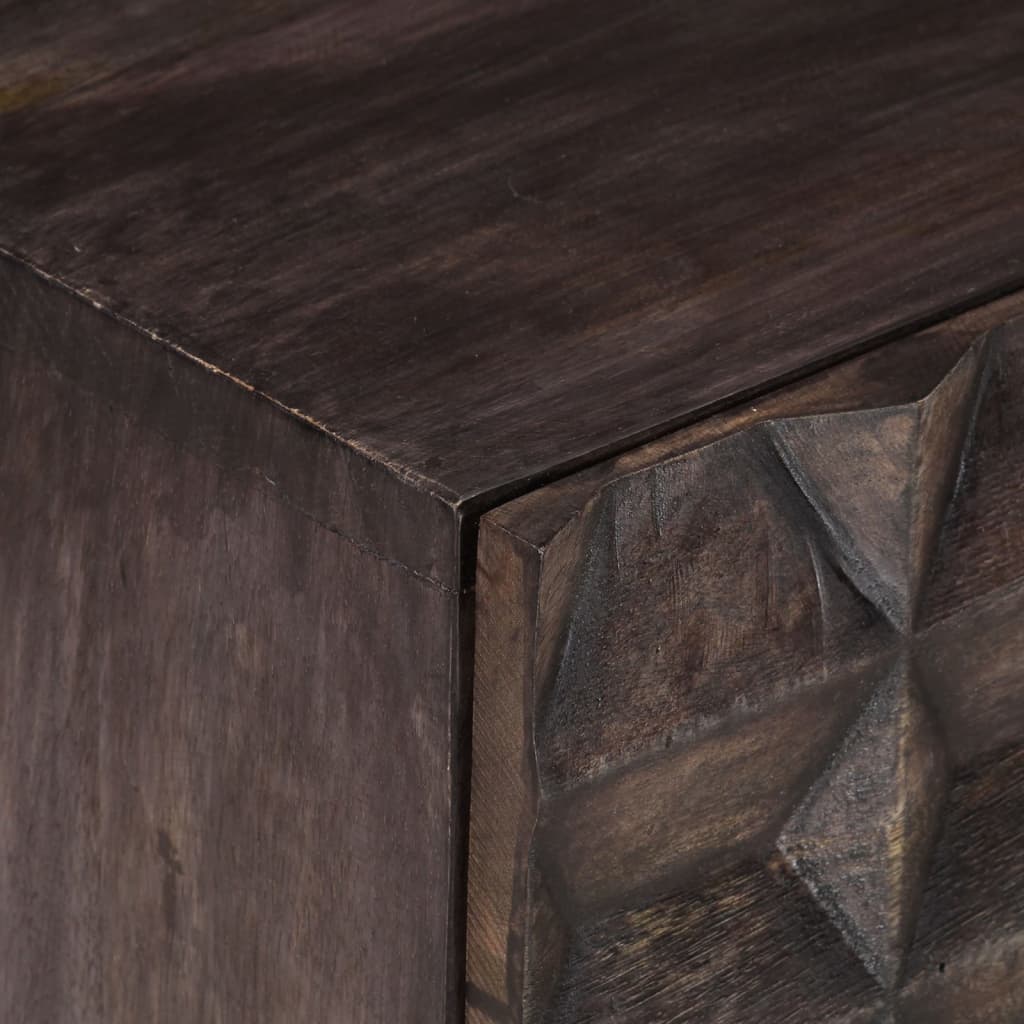 Table de chevet Noir 40x30x50 cm Bois de manguier massif - XIOS