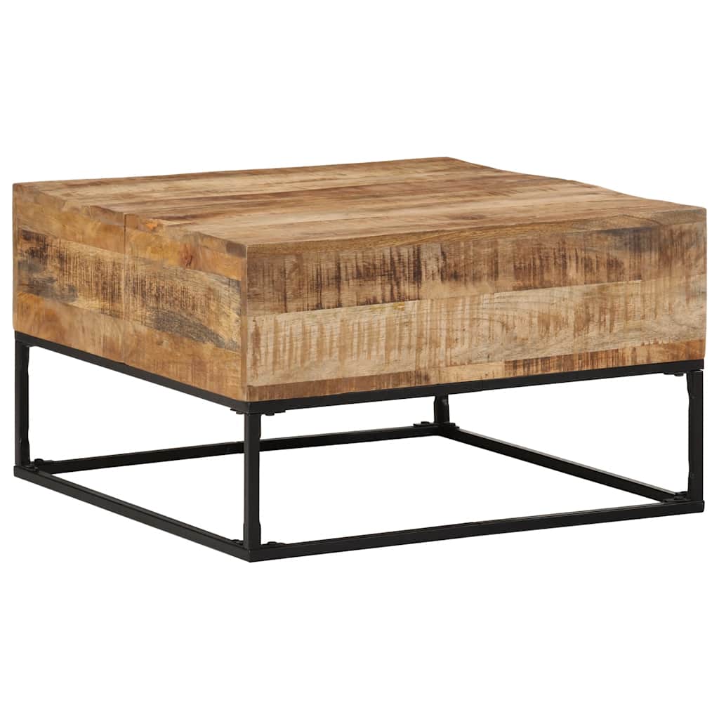 Table basse 68x68x41 cm Bois de manguier brut - XIOS