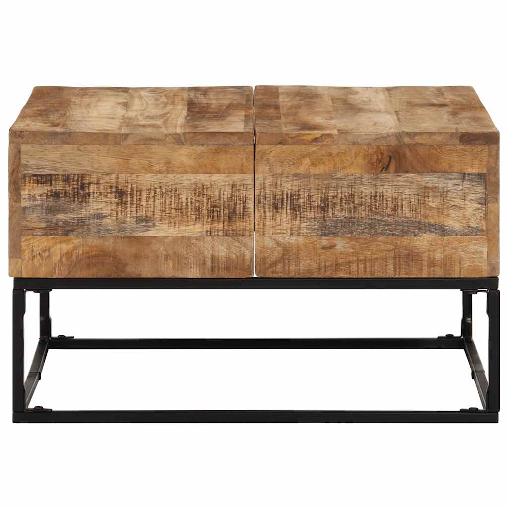 Table basse 68x68x41 cm Bois de manguier brut - XIOS