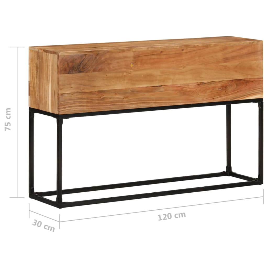 Table console 120x30x75 cm Bois d'acacia massif - XIOS