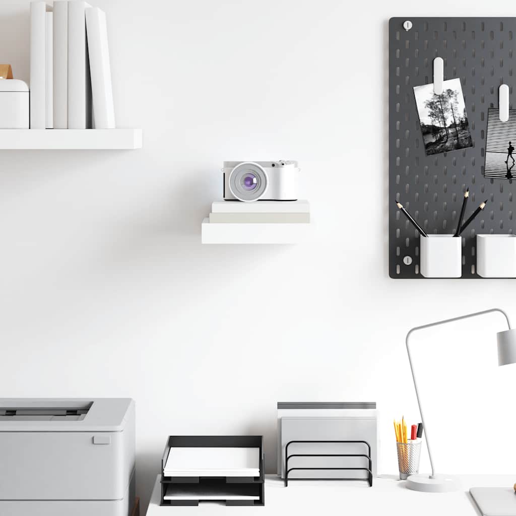 Étagère murale flottante Blanc brillant 23x23,5x3,8 cm MDF - XIOS