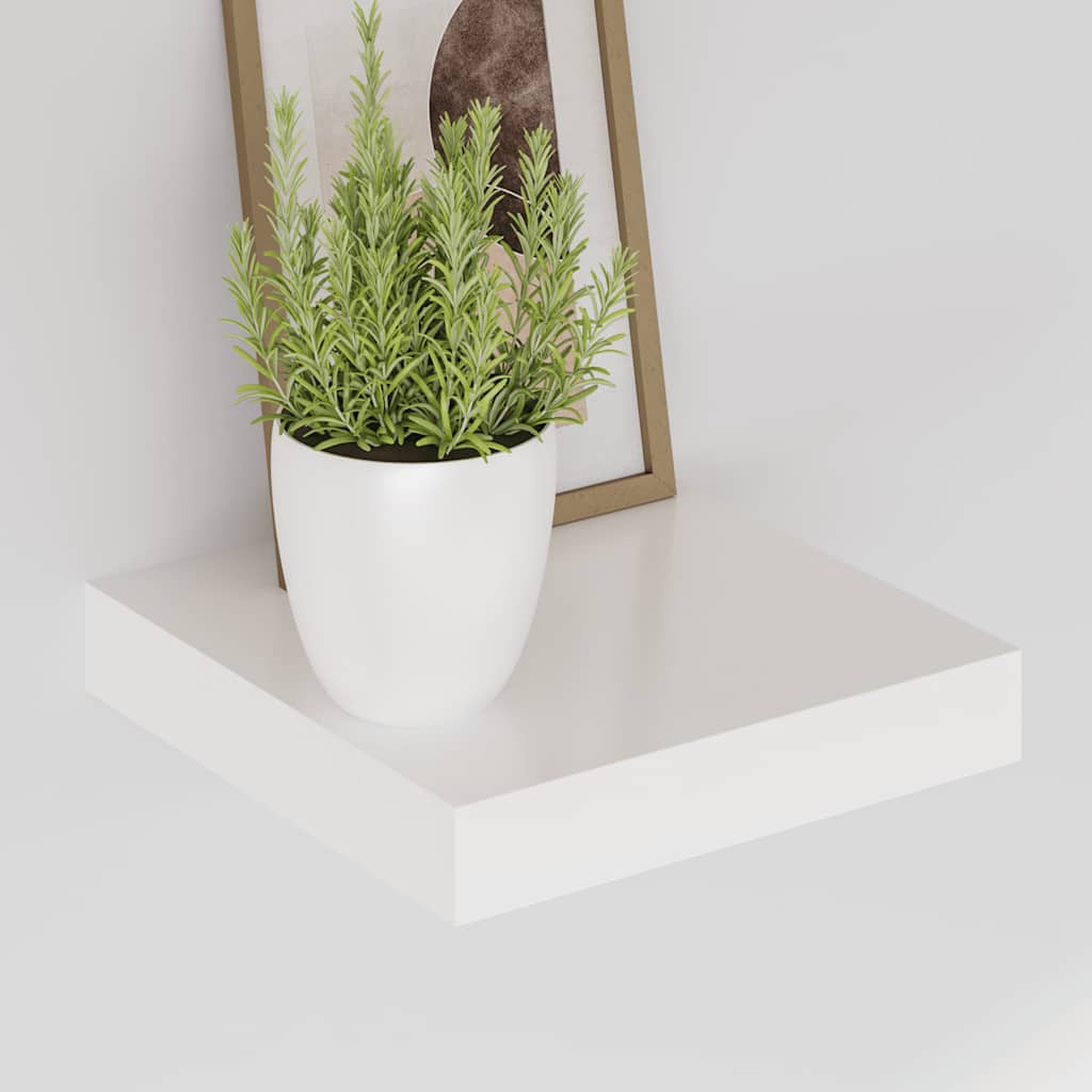 Étagère murale flottante Blanc brillant 23x23,5x3,8 cm MDF - XIOS
