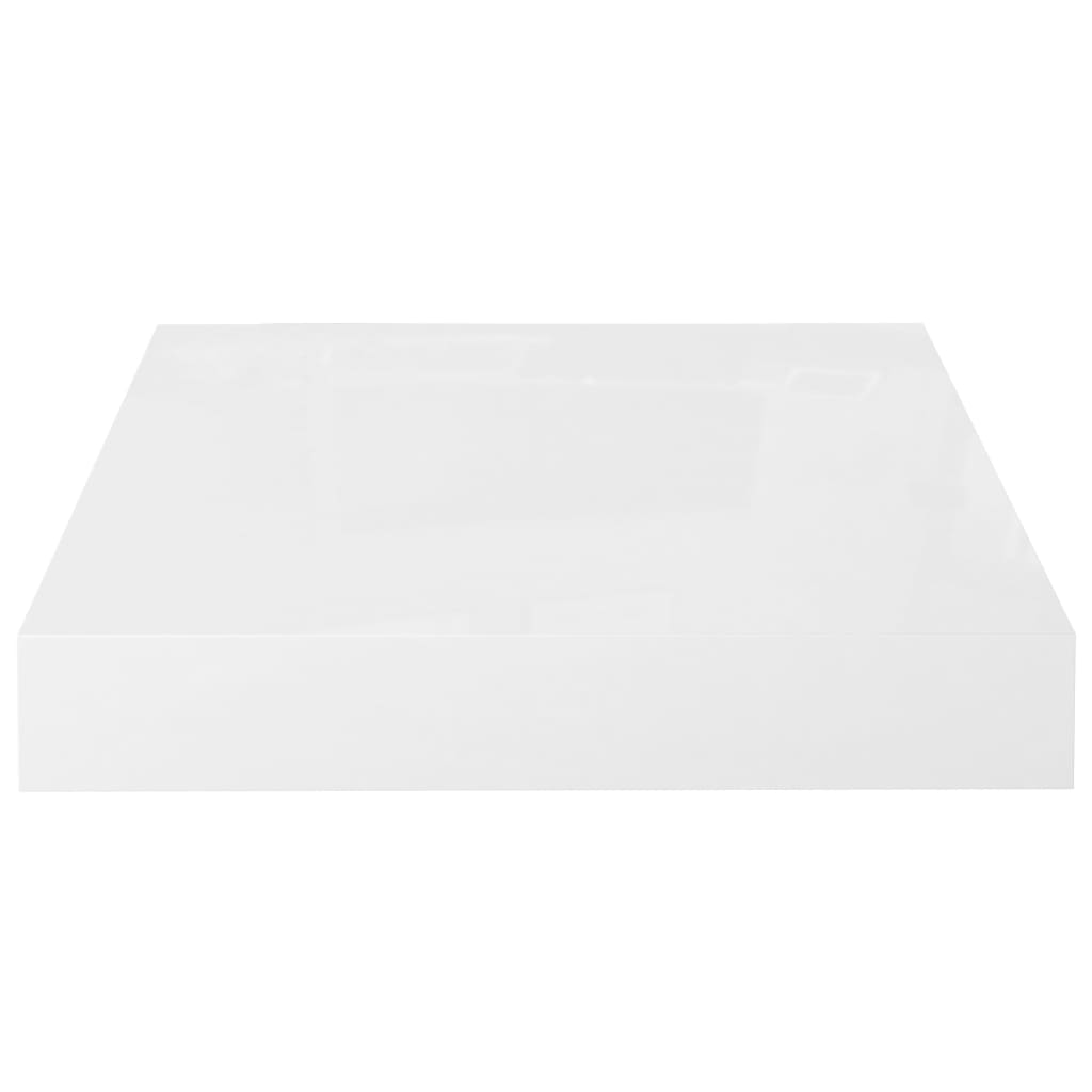 Étagère murale flottante 4 pcs Blanc brillant 23x23,5x3,8cm MDF - XIOS