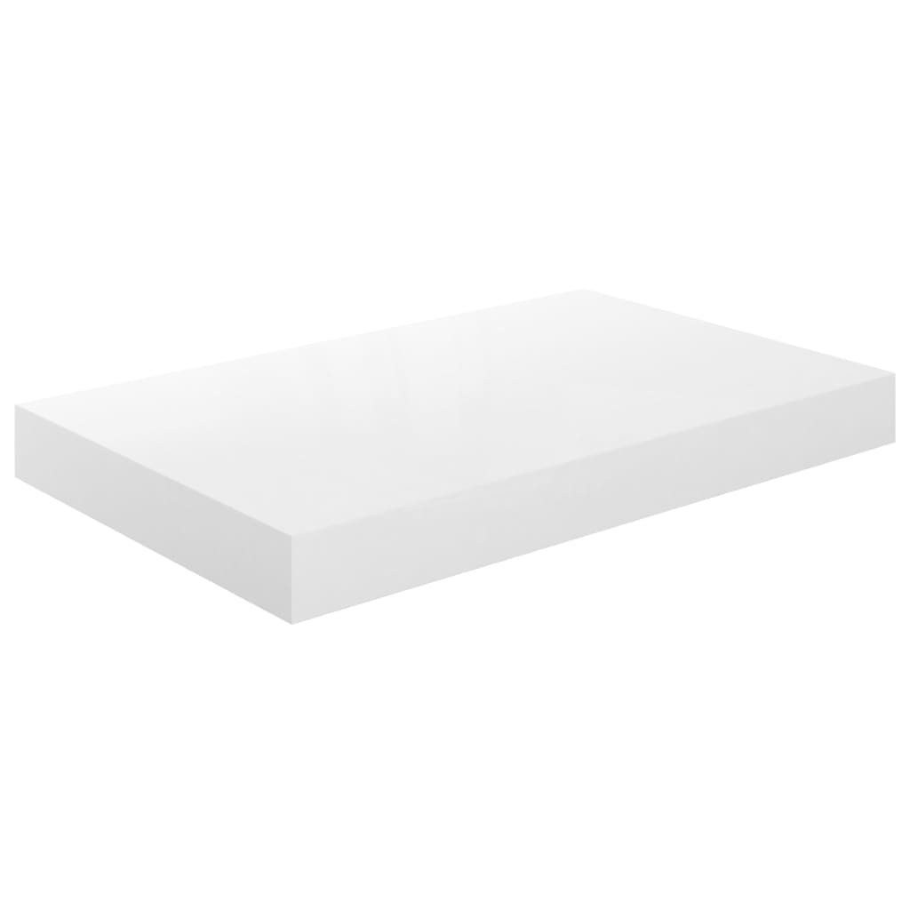Étagère murale flottante 4 pcs Blanc brillant 40x23x3,8 cm MDF - XIOS
