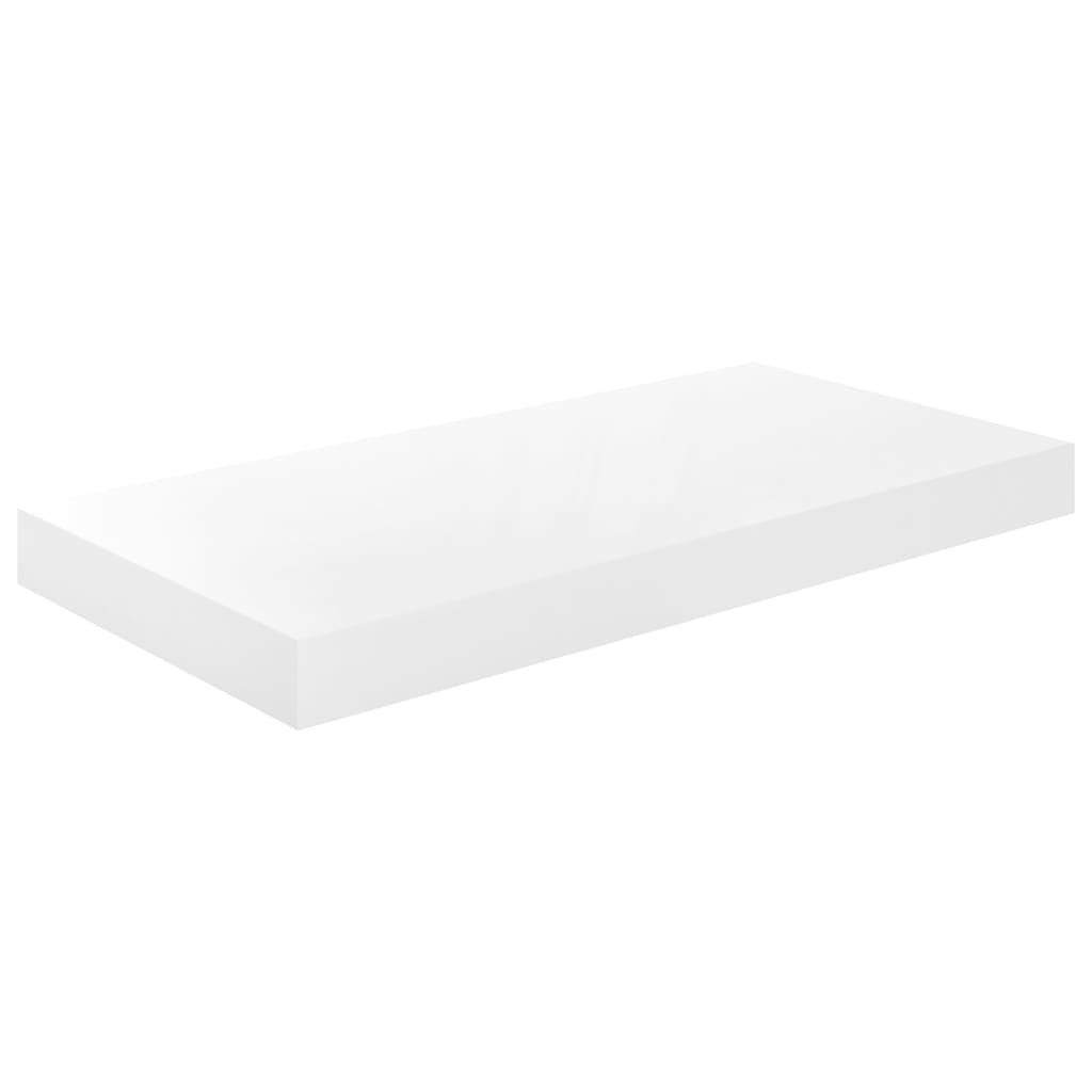 Étagère murale flottante Blanc brillant 50x23x3,8 cm MDF - XIOS