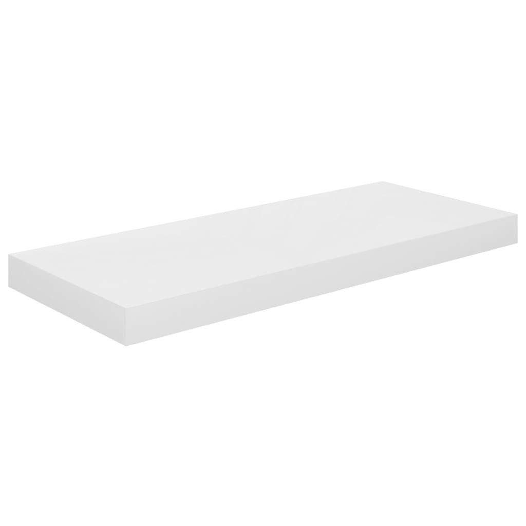 Étagère murale flottante 2 pcs Blanc brillant 60x23,5x3,8cm MDF - XIOS