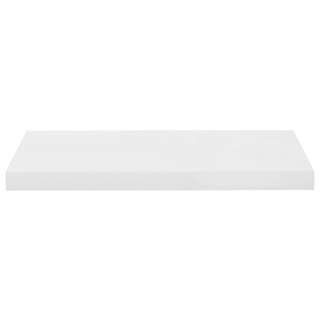 Étagère murale flottante 2 pcs Blanc brillant 60x23,5x3,8cm MDF - XIOS