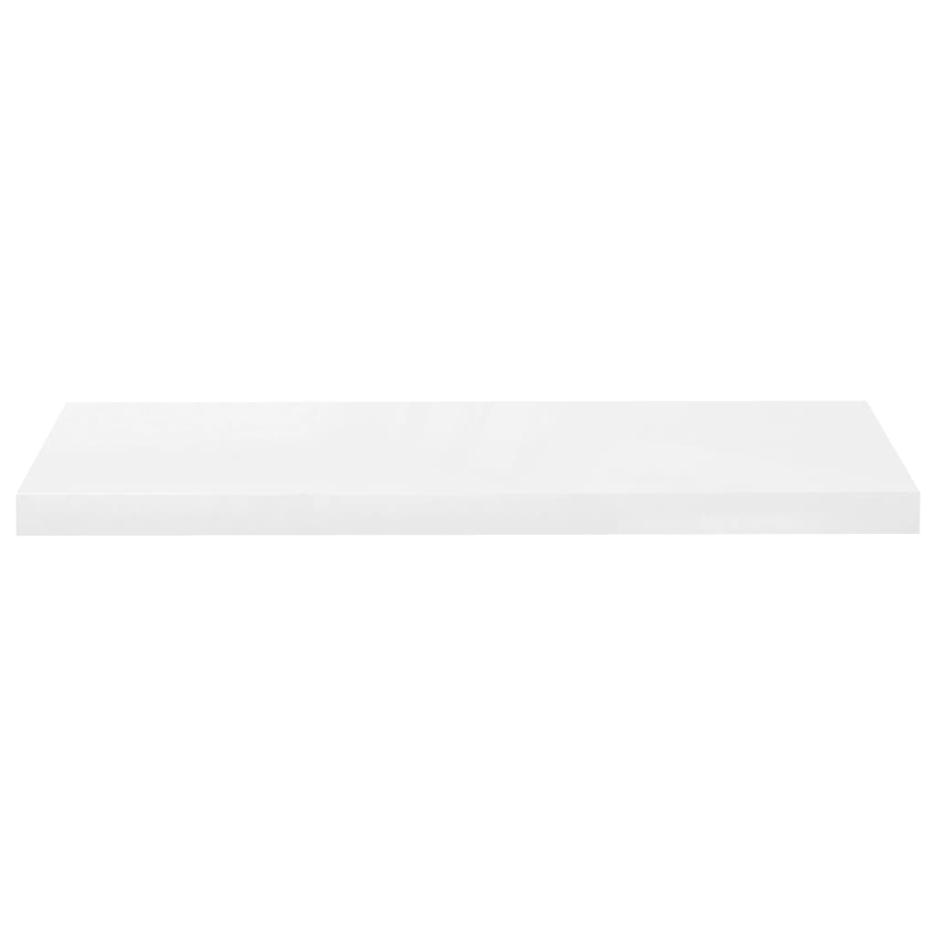 Étagère murale flottante 2 pcs Blanc brillant 80x23,5x3,8cm MDF - XIOS