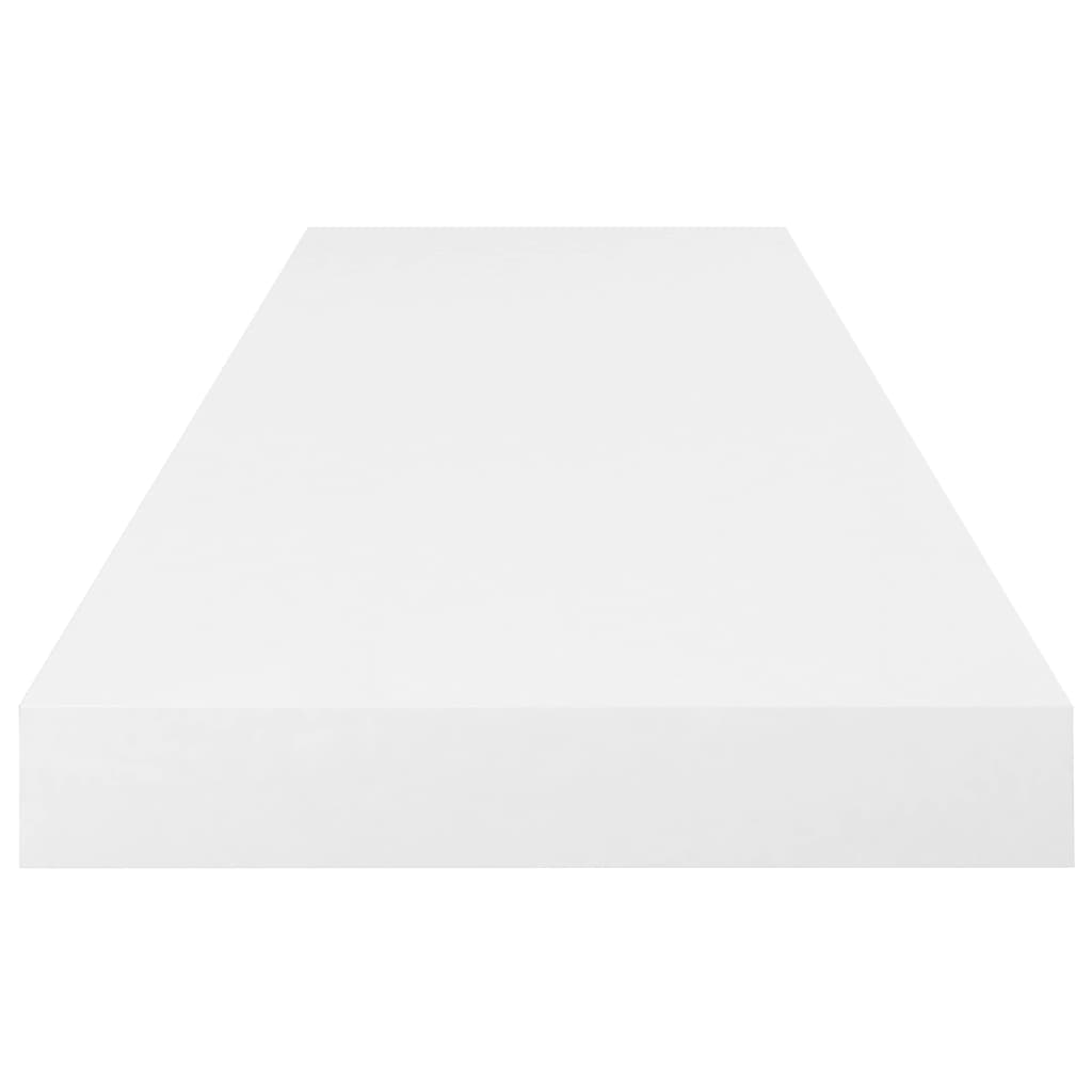 Étagère murale flottante 2 pcs Blanc brillant 80x23,5x3,8cm MDF - XIOS