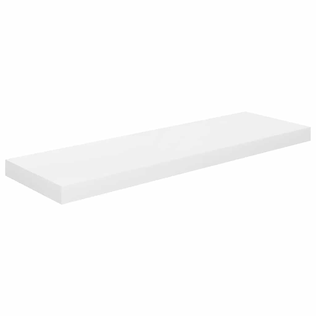 Étagère murale flottante 4 pcs Blanc brillant 80x23,5x3,8cm MDF - XIOS